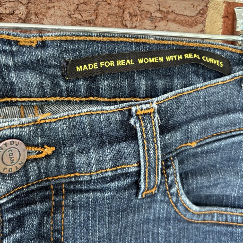 NYDJ Tummy Tuck High Rise Bootcut Jeans Womens 8 Dark Wash 30X30 Made in USA - Picture 5 of 9